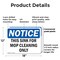 Signmission This Sink For Mop Cleaning Only, 18 in W x Rectangle, Plastic OS-2PACK-NS-P-1218-L-18661 - alternate 3